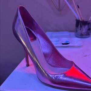 Dior Metallic Pink Pointed-Toe Stiletto Pump